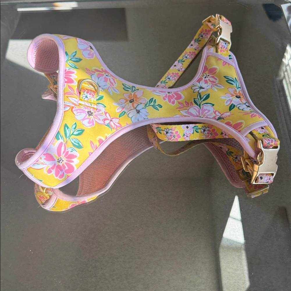 Top Paw Floral Yellow Dog Harness‎